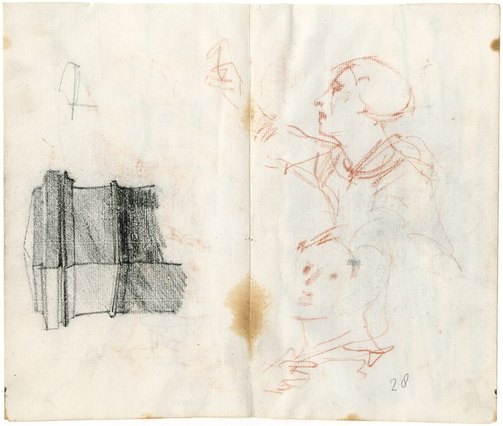 File:Studies of a head, pillar (verso Two landscape sketches) PK-T-AW-3506, PK-T-1028.tiff