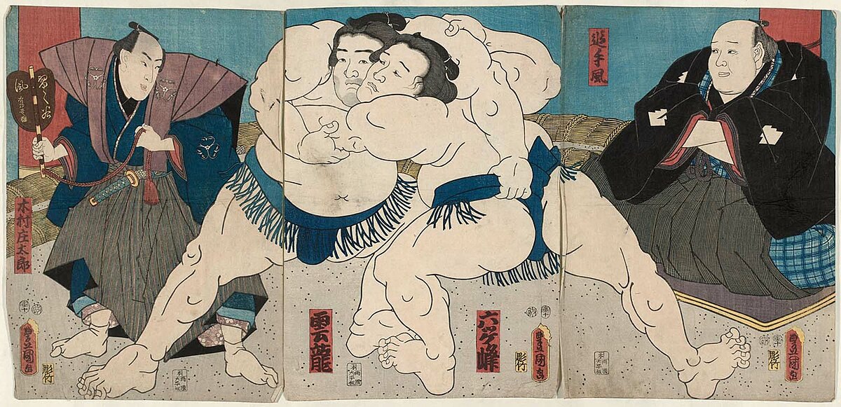 Utagawa Kunisada, portrait of a sumo wrestler, 1854, 26,…