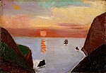 Sunrise, Fujishima Takeji tomonidan Cape Daio (Pola san'at muzeyi) .jpg