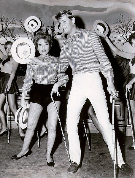 Donahue with showgirl Margarita Sierra in the ABC/Warner Bros. television series Surfside 6 (1961)
