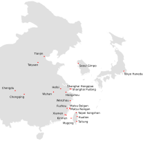 Countries and cities with direct flights to Taipei Songshan