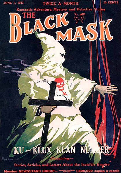 June 1923, featuring Carroll John Daly's anti-Ku Klux Klan story "Knights of the Open Palm"