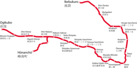 Voir la carte de la ligne.