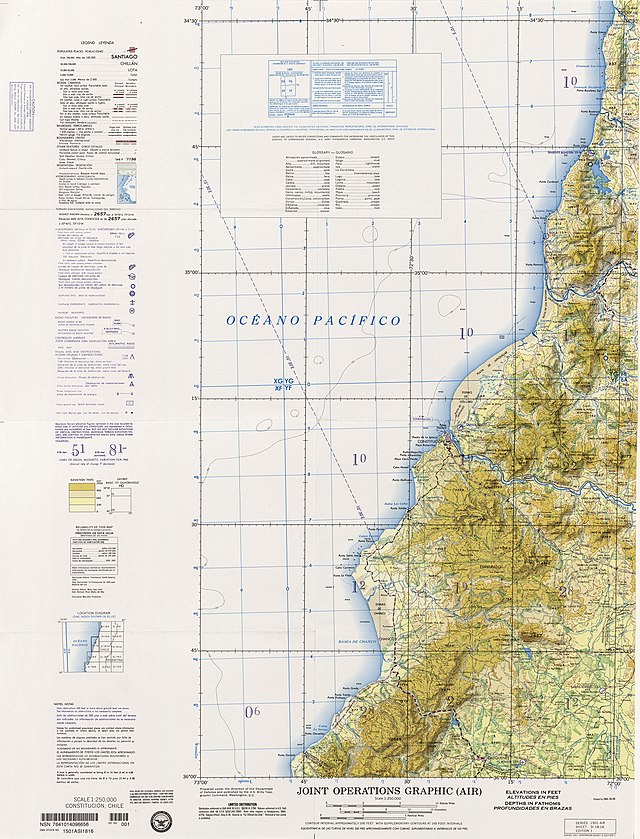 Map of the Constitución commune in the Maule Region