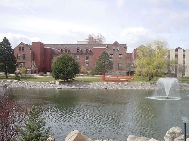 Manzanita Lake in the southwestern part of the campus.