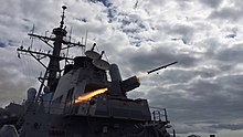 USS Porter DDG-78 launching a missile from SeaRAM March 2016 USS Porter SeaRAM.jpg