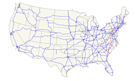 АСШ 15 в сети системы автомагистралей США