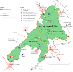 Overview map of the national park