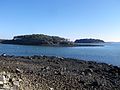 Les Sept Îles (Morbihan) (à gauche) et Er Runio (à droite) vus de la Pointe du Blair 2.