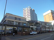 The Wade Lane elevation of the Merrion Centre, 2019 Wade Lane elevation of the Merrion Centre, Leeds (28th January 2019).jpg
