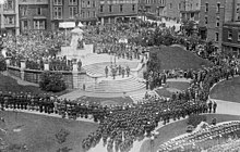 Unveiling on Memorial Day, July 1, 1924 Warmemorialstjohn's (cropped).jpg