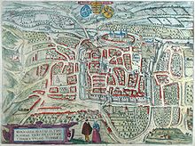 Stadtplan Weimar von Johannes Wolf, 1569