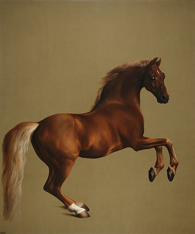 نقاشی رنگ روغن از یک اسب کهر اثر جرج استابز