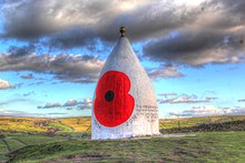 White Nancy painted with a poppy in 2014