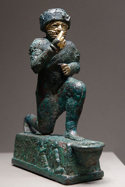 The Worshipper of Larsa, a votive statuette dedicated to the god Amurru for Hammurabi's life, early 2nd millennium BC, Louvre