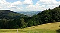 Vue sur la vallée de la Moselotte depuis le col de Xiard.