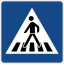 Zeichen 350-10 - Fußgängerüberweg (rechts), StVO 1992