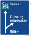 L'ancien panneau poteau indicateur autoroute (1971–1974)