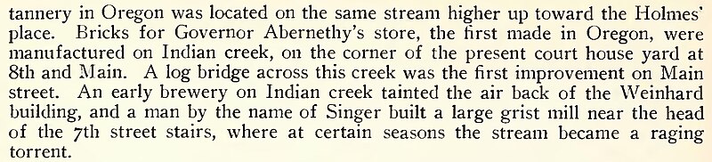 File:"An early brewery on Indian Creek in Oregon City" from 1911 book - Portland, Oregon, its History and Builders volume 1 (page 674 crop).jpg