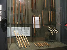 "Floyera" (flute), "Souravli" (ducted flute), "Madoura" (clarinet), Museum of Greek Folk Musical Instruments.jpg