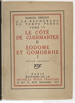 Imagine ilustrativă a articolului Sodoma și Gomora (Proust)