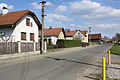 Čeština: Hlavní silnice ve středu Židovice English: Main straat in Židovice village, Czech Republic