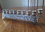 Silver Hanukkah Menorah