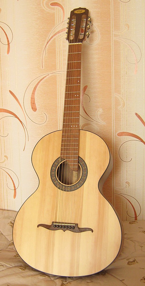 A seven-string Russian guitar