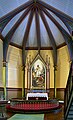 * Nomination Sør Vågsøy church altar --Virtual-Pano 11:14, 5 September 2023 (UTC) * Promotion Stitching errors should be fixed --Ermell 20:24, 5 September 2023 (UTC) This is a single frame - hence no stitiching, can you please specify the flaw(s)? --Virtual-Pano 22:53, 5 September 2023 (UTC) See the annotation. --Ermell 07:02, 6 September 2023 (UTC)  Done hickup of the RAW conversion process has been fixed, thanks for pointing it out --Virtual-Pano 09:10, 6 September 2023 (UTC)  Support Good quality. --Ermell 19:33, 6 September 2023 (UTC)