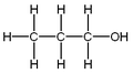1-Propanol, alcohol primario CH3-CH2-CH2OH