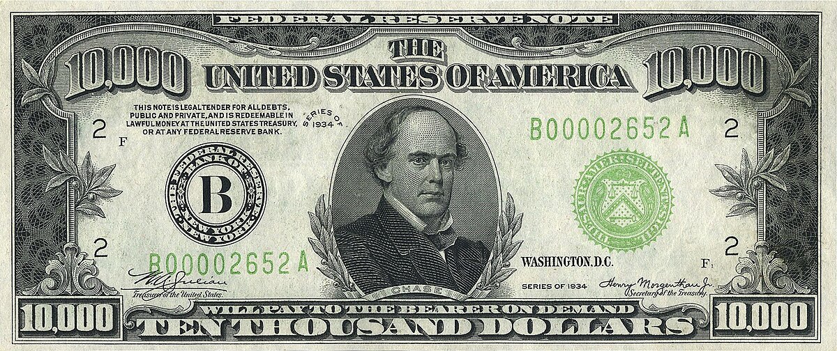 ファイル:10000 USD note; series of 1934; obverse.jpg - Wikipedia