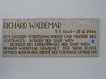 Richard Waldemar - memorial plaque