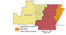 Arkansas districts - Feb 17,1887 1887 Feb 17 Arkansas Judicial Districts2.jpg