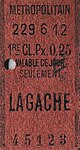 Ticket de 1re classe émis le 229e jour de l’année 1916, soit le mercredi 16 août 1916.