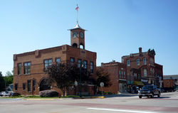 City Hall and downtown Pine Island