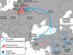 2021 Belarus-EU border crisis - general map.png