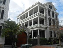 The Patrick O'Donnell House is a notable Italianate house at 21 King St., Charleston, South Carolina. 21 King St.jpg