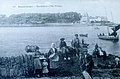 Sardiniers devant l'Île Tristan au début du XXe siècle (carte postale Anglatet)