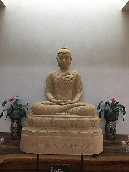 Buddha statue at Abhayagiri