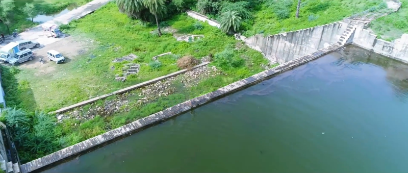 Aerial View of Dam.