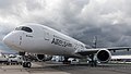 * Nomination Airbus A350 XWB at ILA 2018 --MB-one 16:58, 4 March 2019 (UTC) * Promotion Bottom crop and lacks perspective correction, I'd also crop a bit on the right --Poco a poco 18:40, 4 March 2019 (UTC)  Done --MB-one 21:21, 10 March 2019 (UTC) Looks like perspective now is overcorrected, see left side --Poco a poco 09:47, 17 March 2019 (UTC)  Done --MB-one 15:52, 23 March 2019 (UTC) Are you sure? --Poco a poco 18:40, 23 March 2019 (UTC) It seems, I encountered upload trubles. Now it should be the correct version. --MB-one 10:41, 25 March 2019 (UTC)  Support Good quality. --Poco a poco 18:03, 25 March 2019 (UTC)