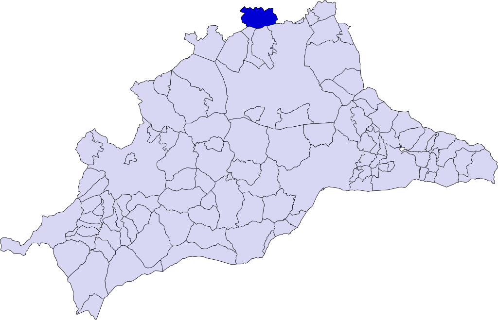 Extensión del municipio en la provincia.