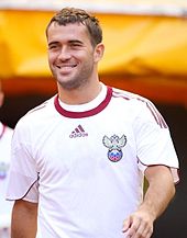 Kerzhakov with the Russia national football team in 2011