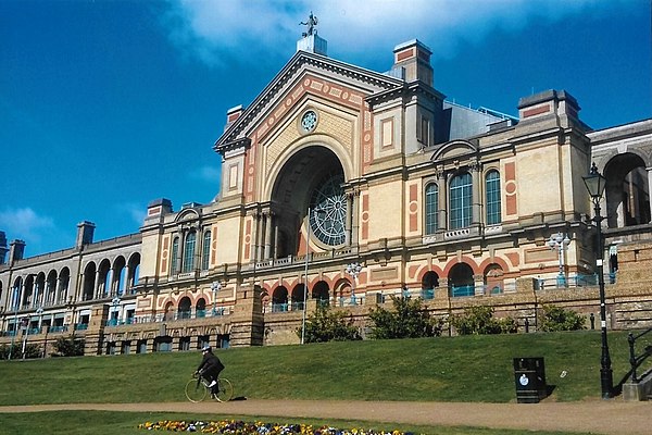 Alexandra Palace, a 25 minute walk or 11 minute bus ride from Wood Green tube station