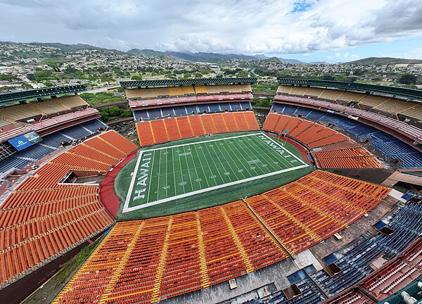 The abandoned stadium in 2024