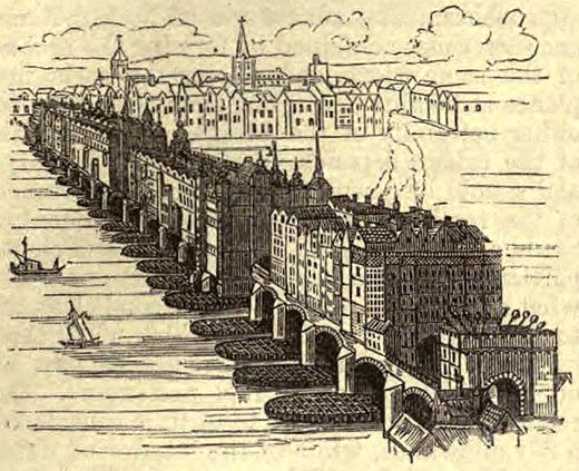 London Bridge in 1616