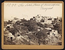 "The Sikh Town of Anundpore. Punjaub" photograph by Francis Firth, ca.1850's-1870's Anandpur Sahib in the latter half of the 19th century.jpg