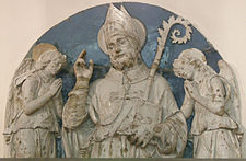 Andrea della robbia, san zanobi tra due angeli, 1496.JPG