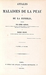 Thumbnail for Annales des Maladies de la Peau et de la Syphilis