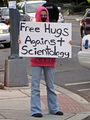 Demonstration against the Church of Scientology.